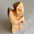 top view abstract pear wood sculpture Seed Form minimalist form
