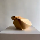 minimalist wood vessel ash natural grain modern sculpture