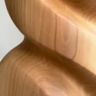 abstract wood sculpture pear wood detail grain and smooth surface