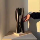 abstract sculpture side view changing form and light