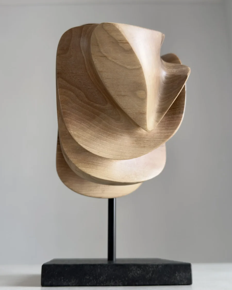 one of a kind walnut sculpture handmade