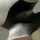 Close-up of hand textured charred interior on hand carved apple wood vase