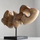 contemporary walnut sculpture handmade