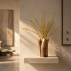 quiet-bloom-walnut-vase-modern-interior Quiet Bloom