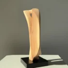 Minimalist wooden sculpture for modern interior design