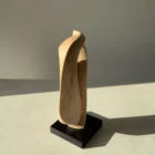 One of a kind hand carved wood sculpture inspired by wind and movement