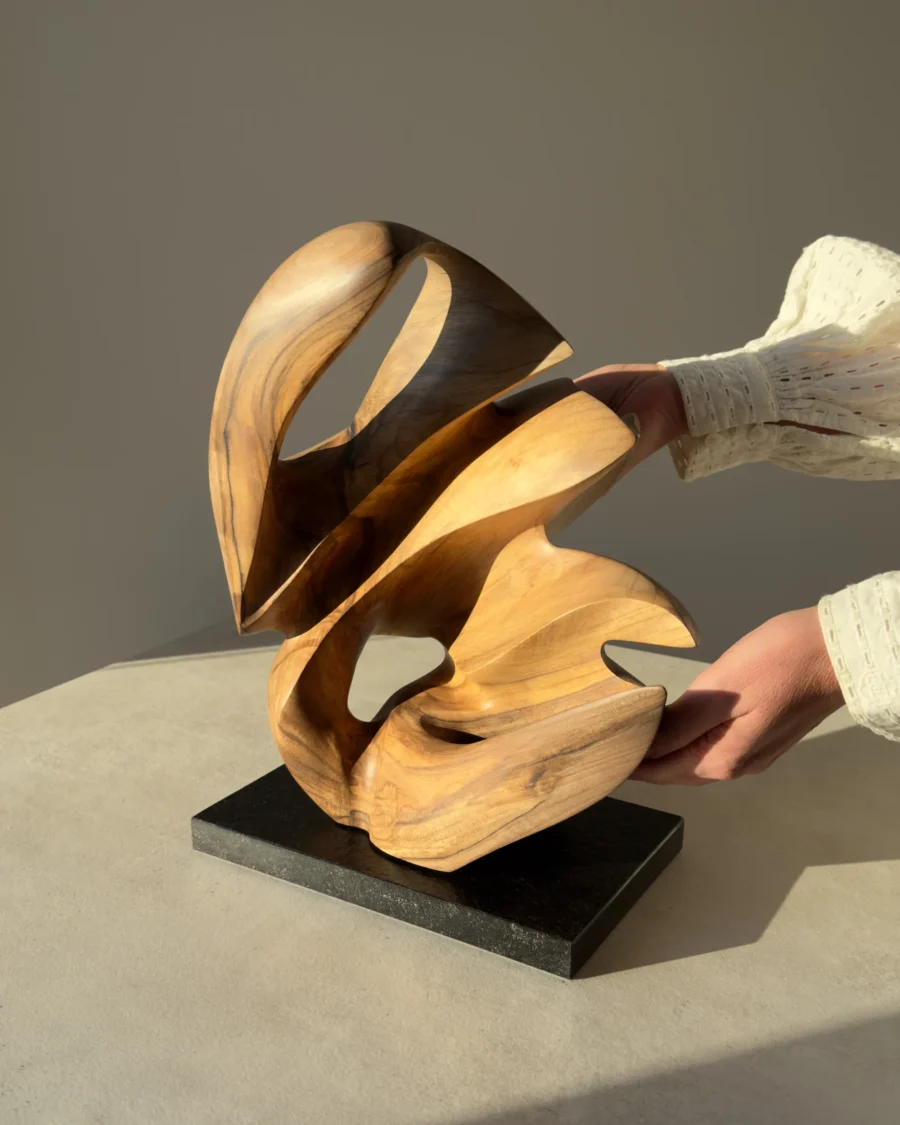 aperture-walnut-sculpture-hand-carved-scale-view aperture-walnut-sculpture-hand-carved-scale-view